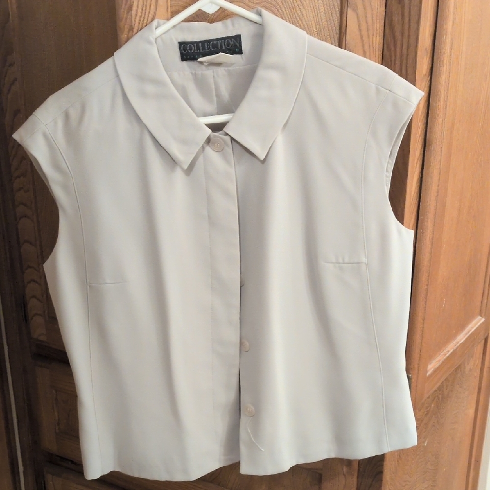 Collection B White Boxy Button Down Shirt